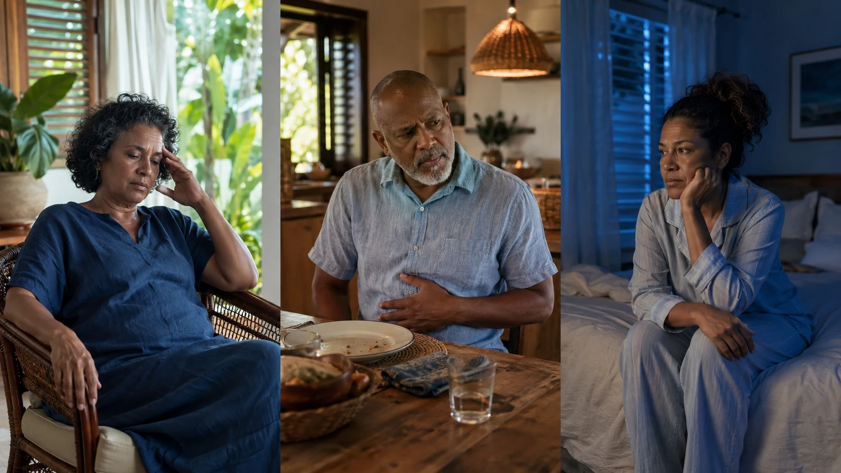 Caribbean adults experiencing fatigue, digestive discomfort and restless sleep